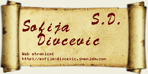 Sofija Divčević vizit kartica
